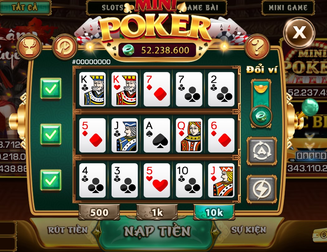 Game nổ hũ Mini Poker tại iWin Club