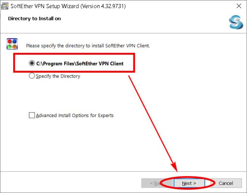 Chọn vị trí cài đặt
