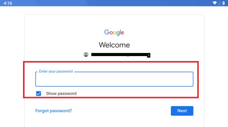 Nhập ‘Mật khẩu’