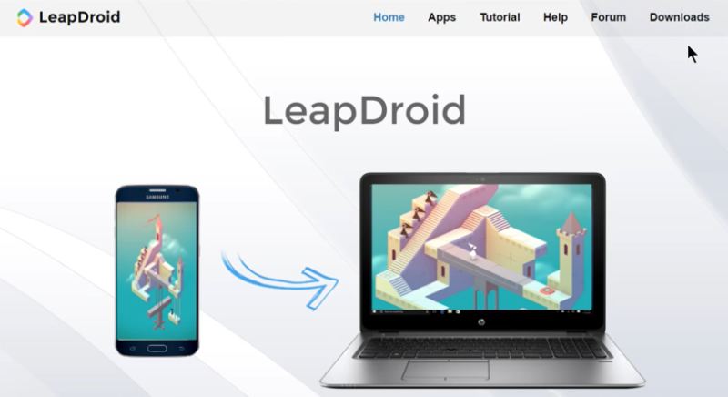 Truy cập vào trang web Leapdroid