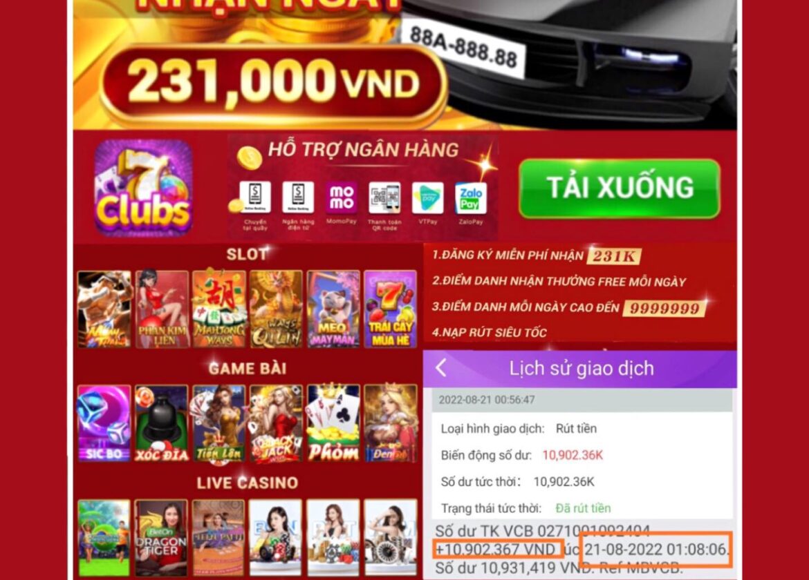 Đa dạng game bài tại 7clubs
