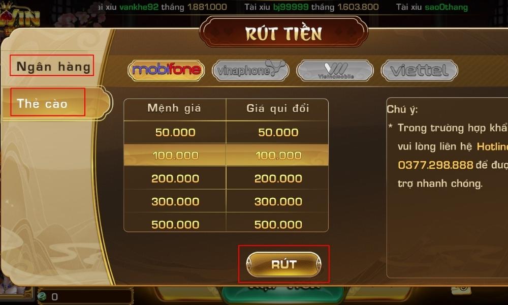 nhiều phương thức nạp và rút khác nhau tại Iwin888